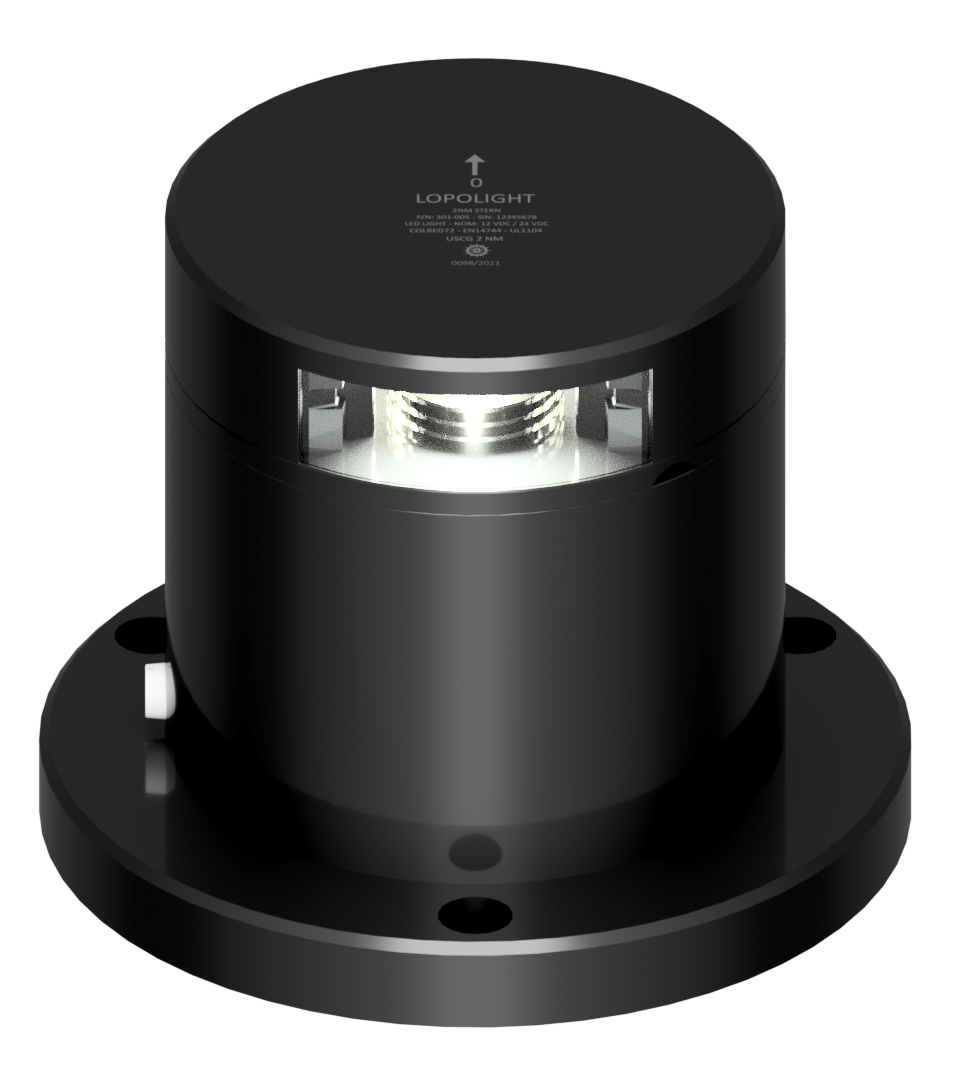 3nm 135° White, stern (blk), hor mnt, dimm 3nm 135° White, stern (blk), hor mnt, dimm